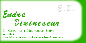 endre diminescur business card